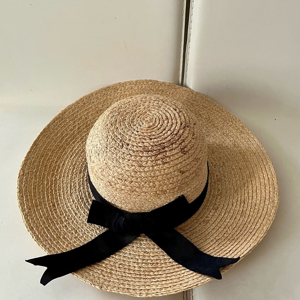 Sloggers 100%Raffia Hat with Black Ribbon